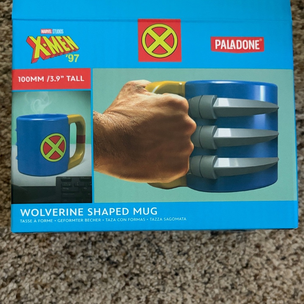 DC Comics Wolverine Shaped Blue Mug with Yellow Handle